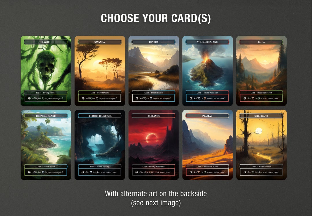 Mtg Dual Lands Proxy Cards Etsy