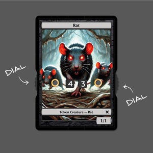 Ficha de Rata 1/1 con Exhibidor de Números – Magic the Gathering
