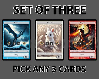 SET OF THREE: pick any three tokens with 0-99 number display