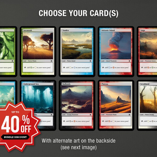 MTG Bounce Lands 4x Revised Badlands Dual Land Playset | Magic