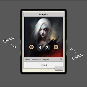 Jeton Vampire Lifelink blanc 1/1 avec affichage numérique