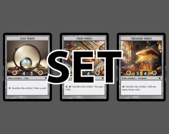 SET: Clue + Food + Treasure Token with Number Display