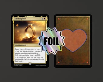 mtg engagement card Artwork for Proposal, a custom card created by Richard Garfield to propose  to his then-fiancee in 1993, has finally been revealed after over 30 years  : r/magicTCG