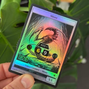 Serialized (X/10) Foil Sliver Token with Number-Display (0-999) – Magic the Gathering