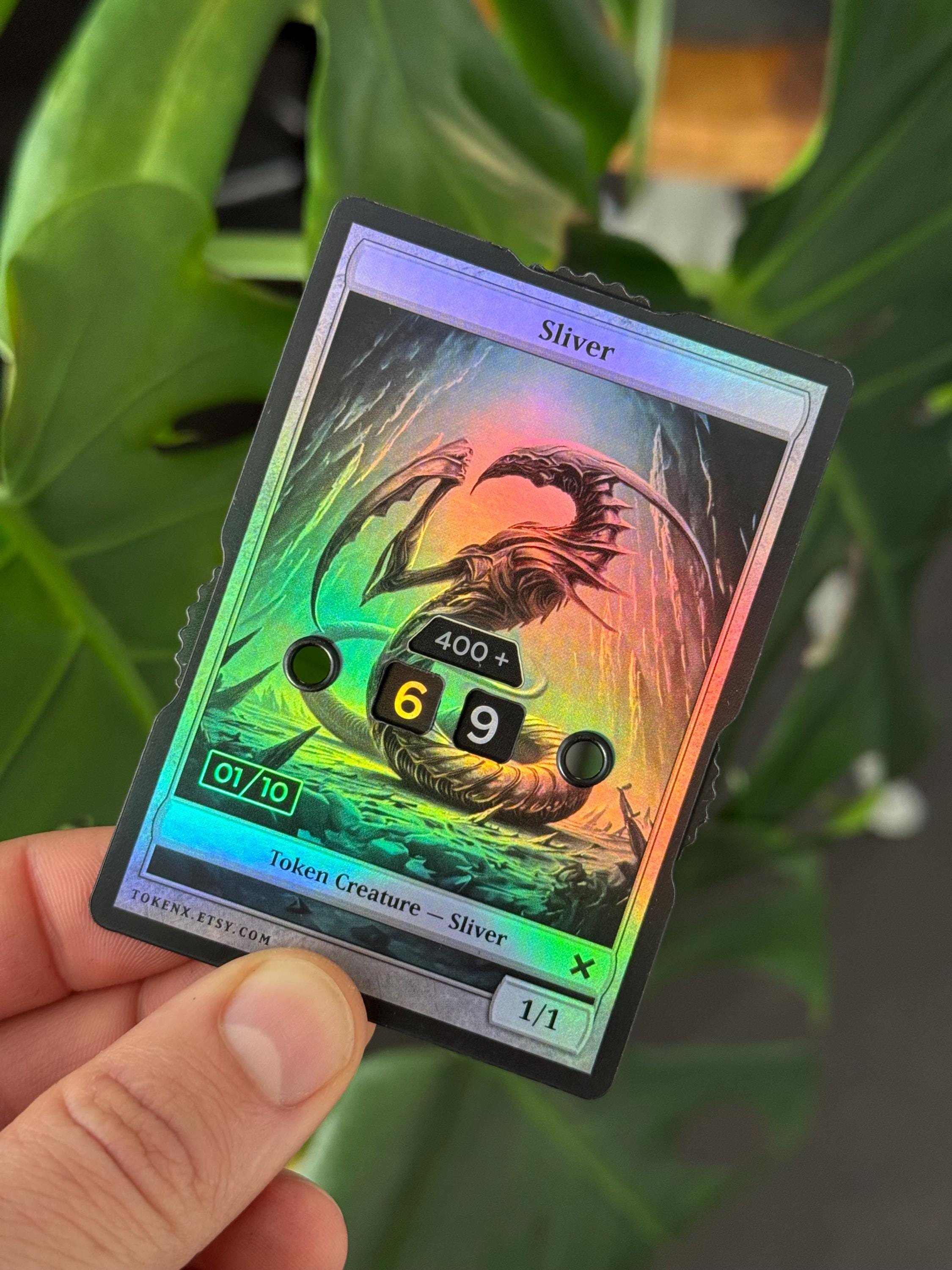 Serialized (X/10) Foil Sliver Token With Number Display (0