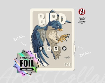 Ficha de Pássaro 1/1 da Série Arte com Borda Branca e Exibição de Número, Arte por nekr0ns – Magic the Gathering
