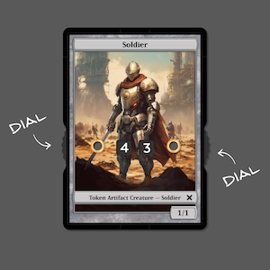 1/1 Soldier Artifact Token with Number-Display – Magic the Gathering