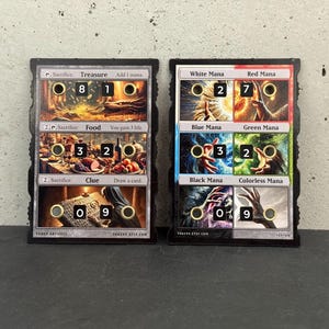 9 in 1 – Mana, Treasure, Food & Clue Counter (double sided) with Number Display (multi tracker)