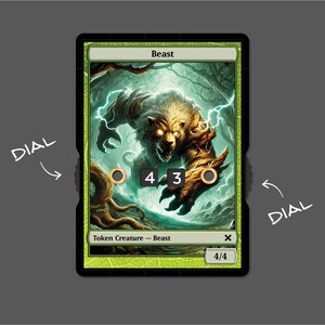Gettone Bestia 4/4 con display numerico – Magic the Gathering