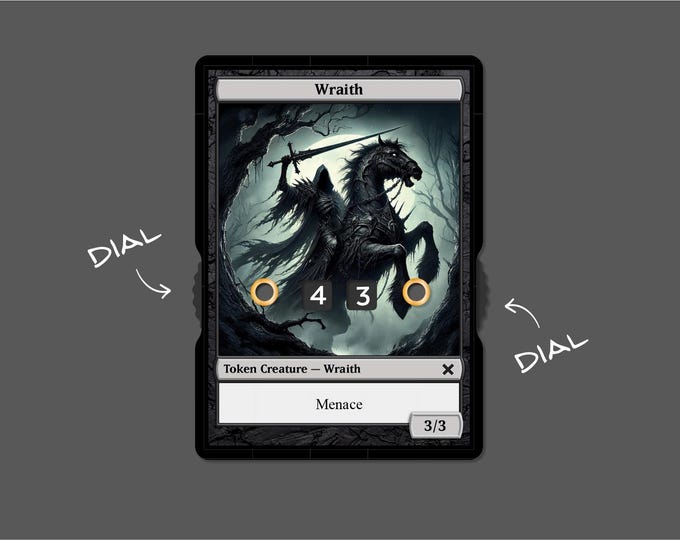 Botc Wraith Token 3/3 Wraith Token With Number Display – Magic the Gathering - Etsy