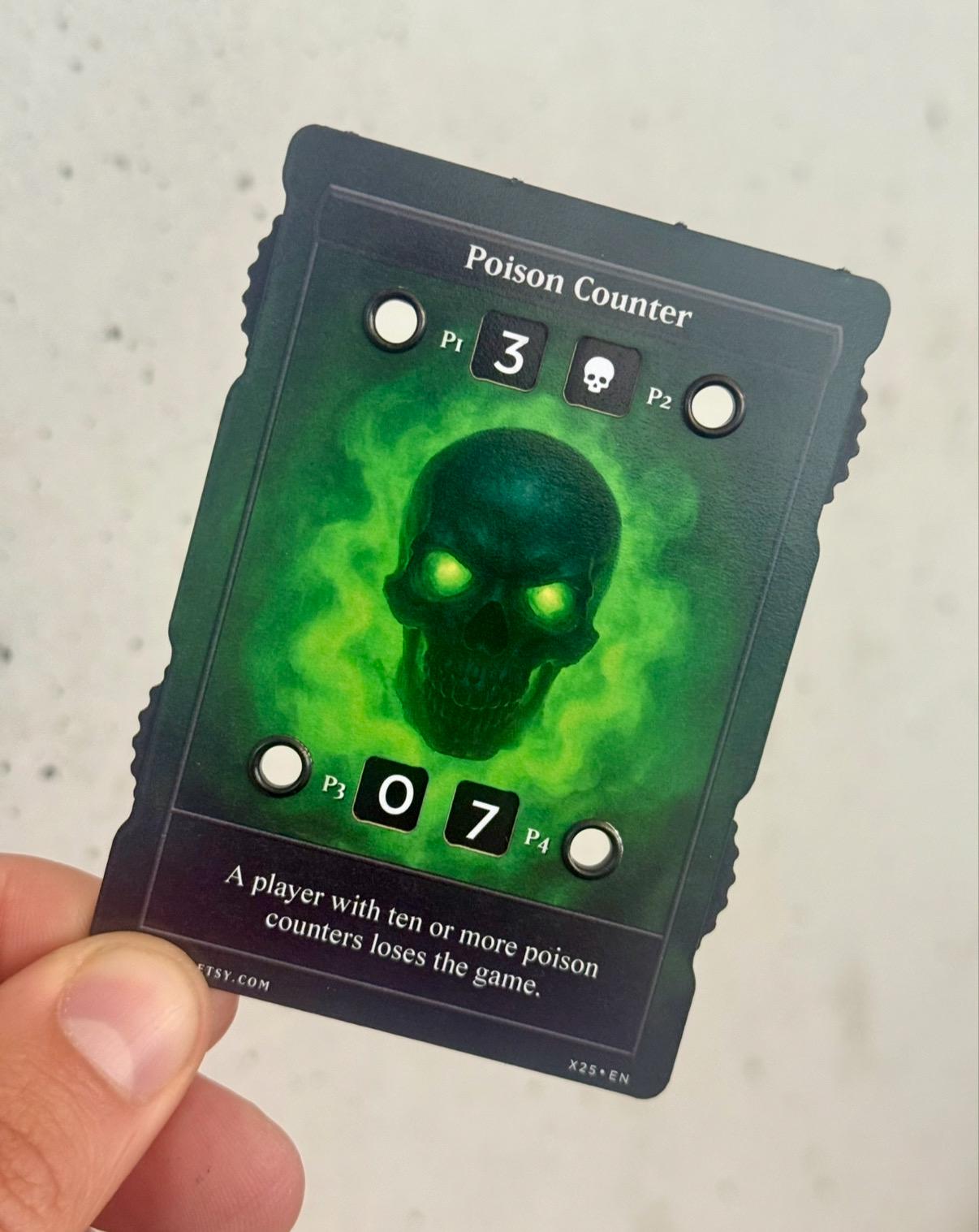 POISON Counter for 4 Players – Magic the Gathering, - Etsy
