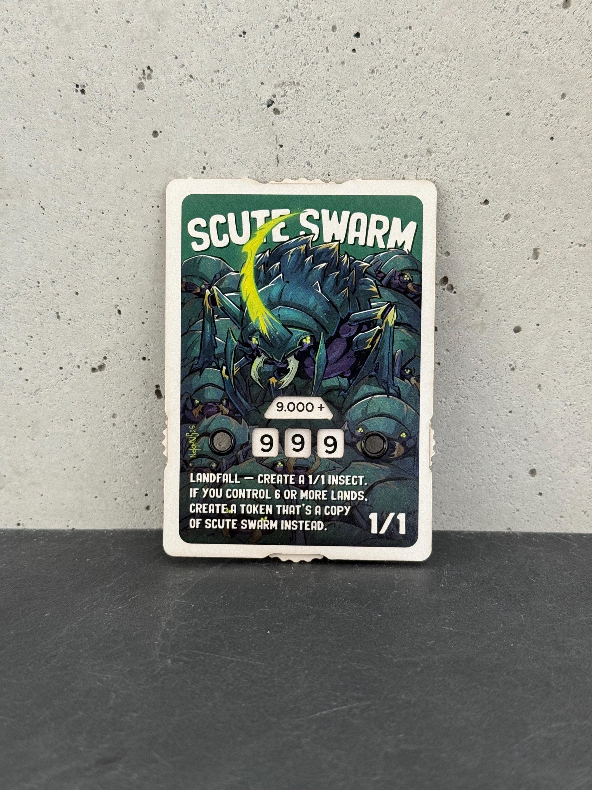 0 - 9,999 ART SERIES Scute Swarm Token Counter With Number Display