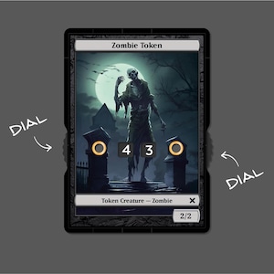Jeton Zombie 2/2 avec affichage numérique – Magic the Gathering