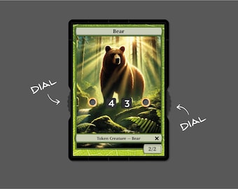 Ficha de Urso 2/2 com Mostrador Numérico – Magic the Gathering