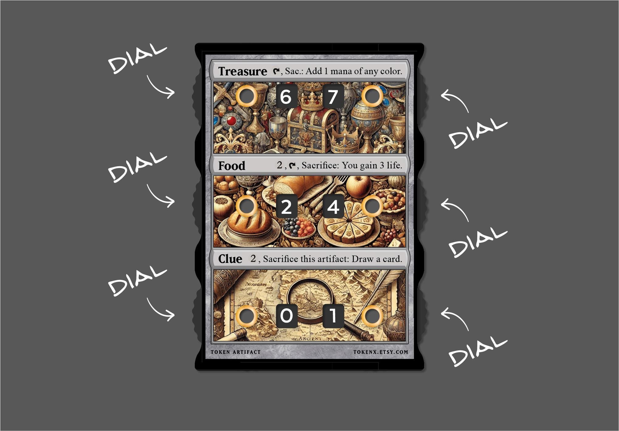 Gold Token by Magic Artist Jeff A. Menges MTG Magic Token Givememana