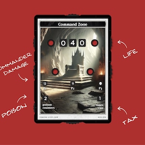 Command Zone Token with Number-Displays
