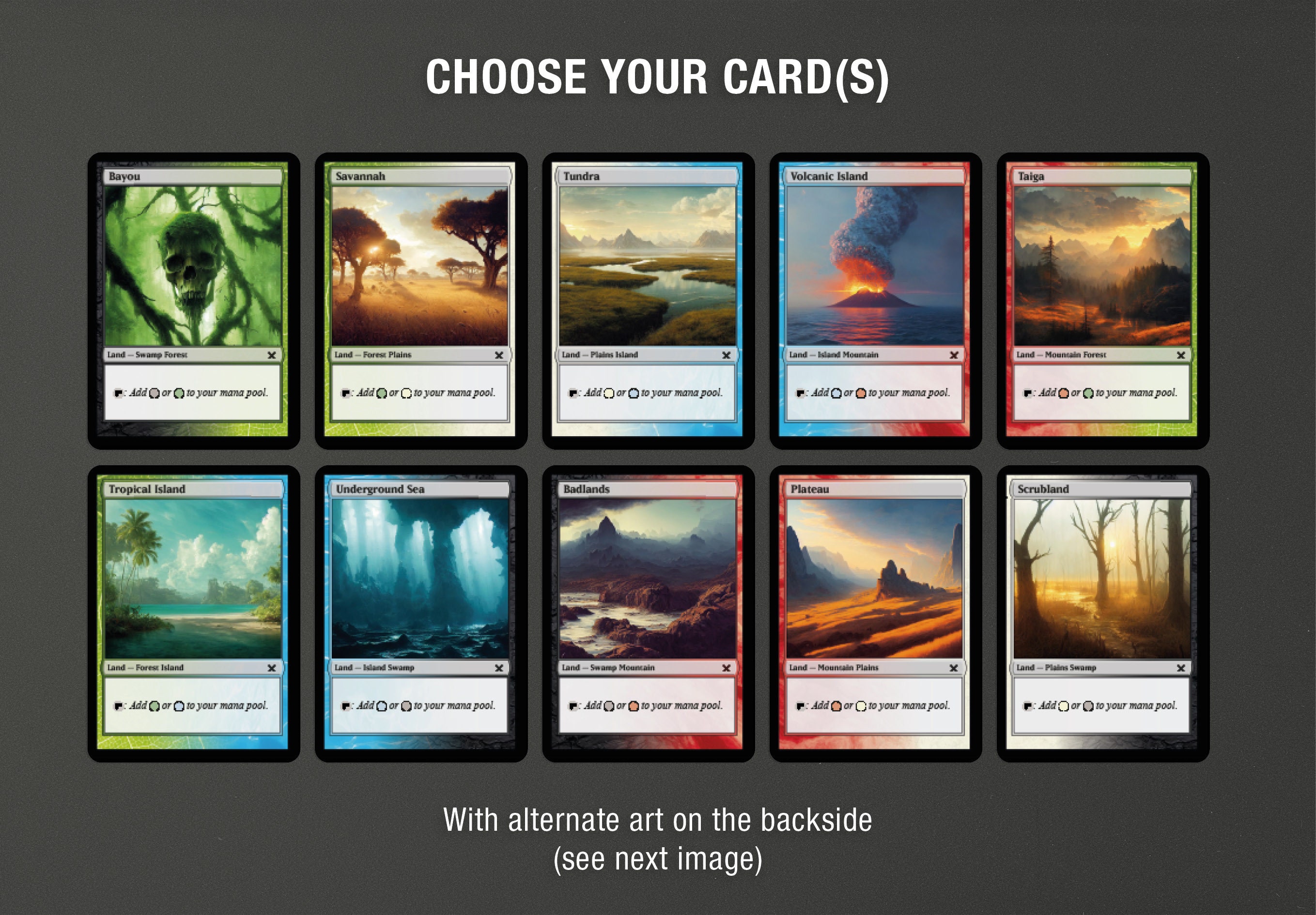 Mtg Dual Lands – Proxy Cards - Etsy