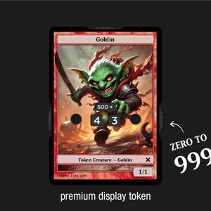0-999 Fichas de exhibición de Goblin – Modo oscuro