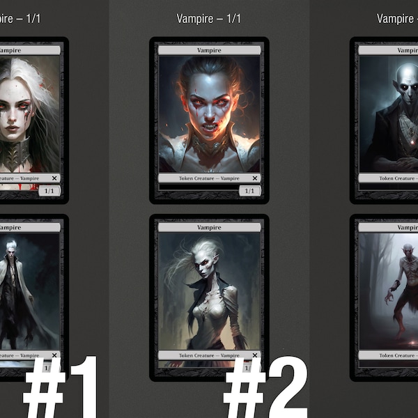 1/1 Black Vampire Token Cards