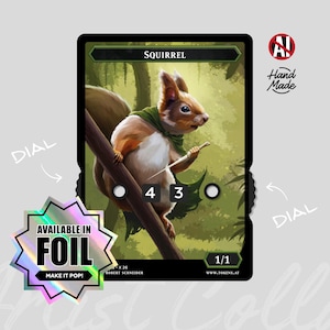ART SERIES Squirrel Token with Number Display, Art by Robert Schneider – Magic the Gathering
