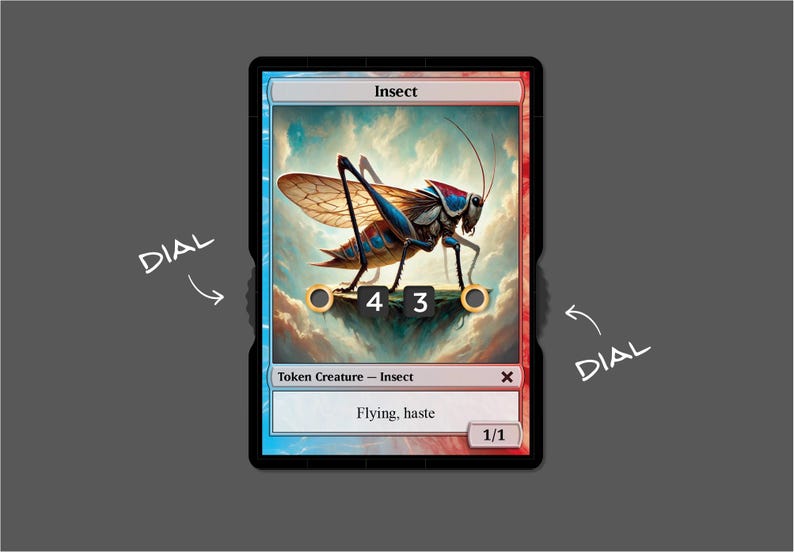 1/1 Locust Insect Token With Number Display – Magic the Gathering - Etsy