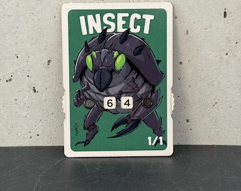 White Border ART SERIES Insect Token With Number Display, Art by ...