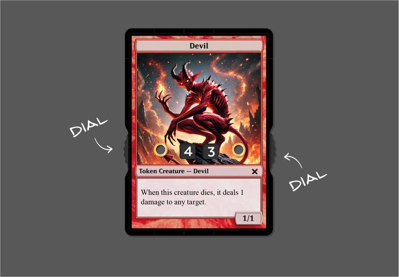 1/1 Devil Token With Number Display Magic the Gathering - Etsy
