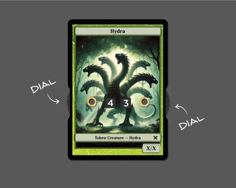 X/X Hydra Token com exibição de números – Magic the Gathering