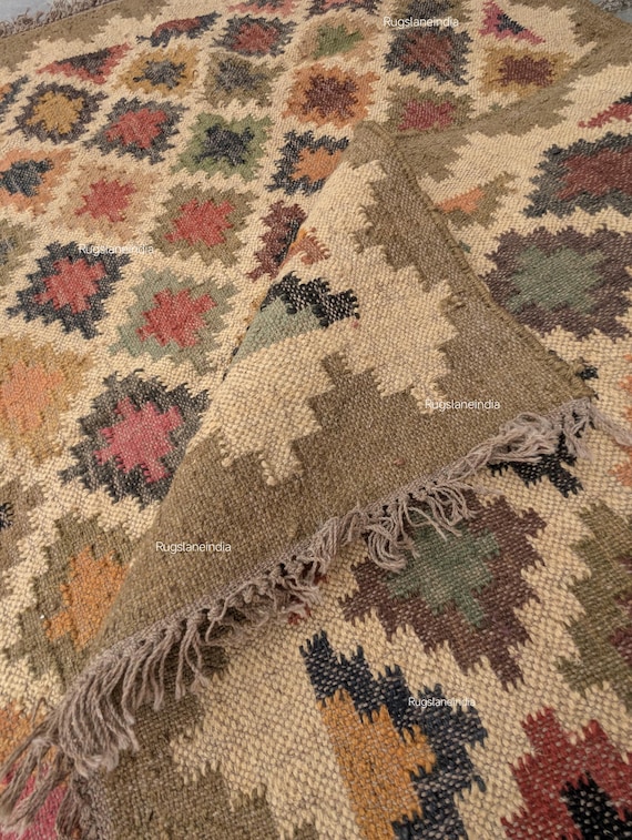 Kilim Rug 9x12, Wool Jute Rug, 8x10 Kilim Rug, Navajo Kilim Rug, Indoor Kilim Rug, Geometric Kilim Rug, Jute Kilim, Handwoven Kilim 9x12 Rug