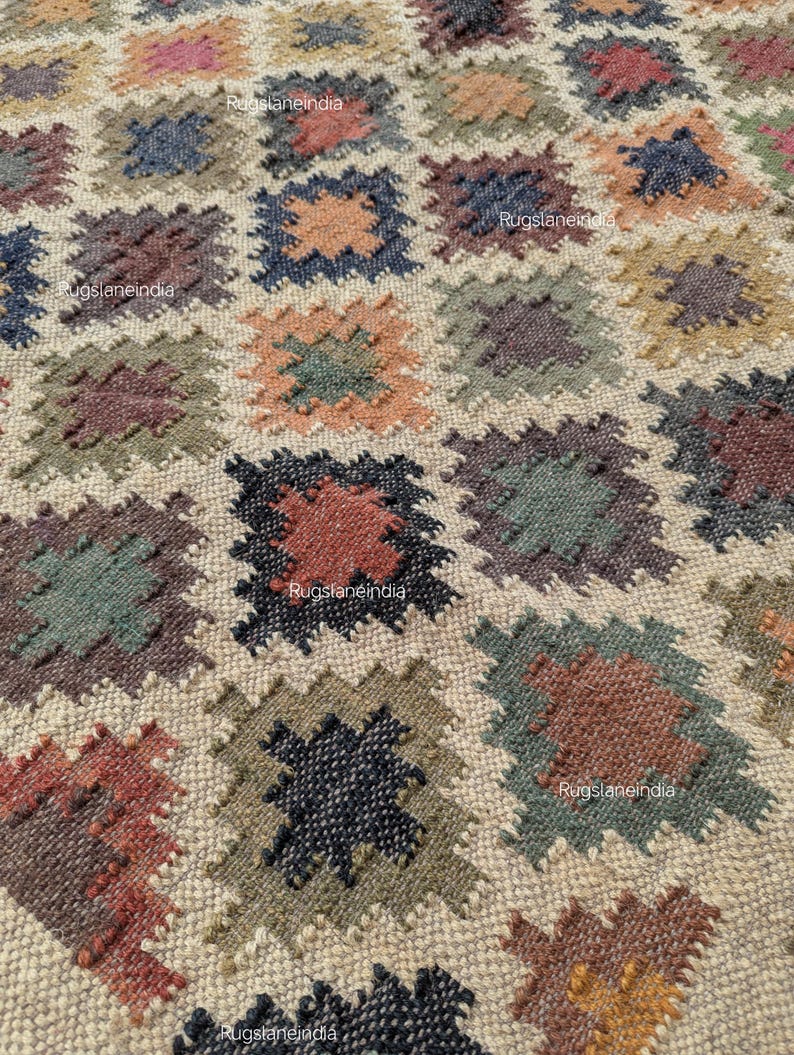 Jute Rug, Indoor Jute Rug, Wool Jute Kilim For Hallway Jute Rug Large Jute Rug, Kilim Area Rug, 8x10 Jute Rug

Handmade Navajo Kilim Rug, Aztec Rug, Accent Rug, Outdoor Rug/Indoor Rug, Living/Dinning Room 4X6 Ft. Wool Jute Kilim Rug, Indian DhurrieRug 
Jute Rug 8x10, Handwoven Jute Rug, Jute Area Rug, Flatweave Kilim Rug, 8x10 Kilim Rug, Bohemian Rug 9x12, 9x12 Wool Rug, Wool Kilim Rug

Jute Area Rug 8x10, Floral Jute Rug, Indian Traditional Jute Kilim 12x15 Large Kilim Rug, Bedroom Jute Rug