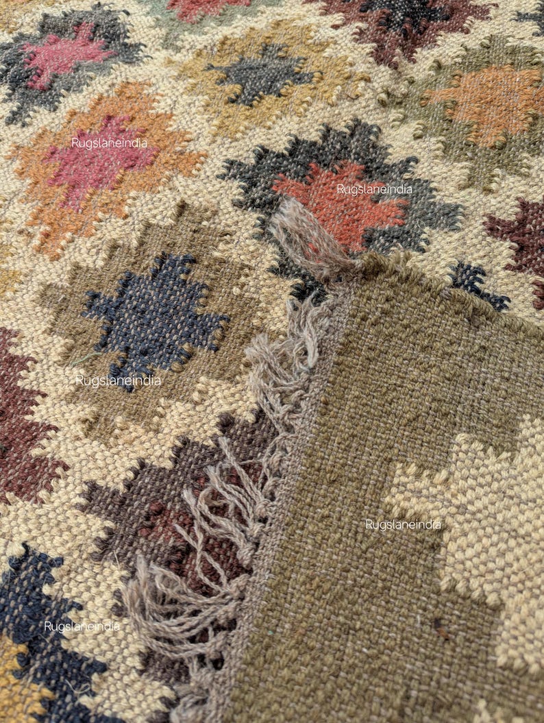 Jute Rug, Indoor Jute Rug, Wool Jute Kilim For Hallway Jute Rug Large Jute Rug, Kilim Area Rug, 8x10 Jute Rug

Handmade Navajo Kilim Rug, Aztec Rug, Accent Rug, Outdoor Rug/Indoor Rug, Living/Dinning Room 4X6 Ft. Wool Jute Kilim Rug, Indian DhurrieRug 
Jute Rug 8x10, Handwoven Jute Rug, Jute Area Rug, Flatweave Kilim Rug, 8x10 Kilim Rug, Bohemian Rug 9x12, 9x12 Wool Rug, Wool Kilim Rug

Jute Area Rug 8x10, Floral Jute Rug, Indian Traditional Jute Kilim 12x15 Large Kilim Rug, Bedroom Jute Rug