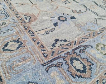 White Oushak Rug, Blue And White Oushak Rug 8x10, 10x14 Oushak Rug, 10x14 Rug Ivory, 9x12 Oushak, Ivory Oushak Rug 6x9, 8x10, 9x12, 12x15