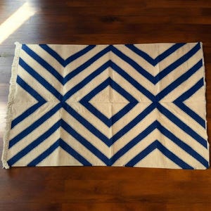 Handgewebter 8 x 10 Fuß Traditioneller Teppich aus Baumwolle, Flachgewebe Teppich, Flachgewebe Teppich, Teppich für Wohnzimmer Moderner Teppich Individueller Teppich