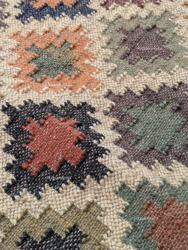 Jute Rug, Indoor Jute Rug, Wool Jute Kilim For Hallway Jute Rug Large Jute Rug, Kilim Area Rug, 8x10 Jute Rug

Handmade Navajo Kilim Rug, Aztec Rug, Accent Rug, Outdoor Rug/Indoor Rug, Living/Dinning Room 4X6 Ft. Wool Jute Kilim Rug, Indian DhurrieRug 
Jute Rug 8x10, Handwoven Jute Rug, Jute Area Rug, Flatweave Kilim Rug, 8x10 Kilim Rug, Bohemian Rug 9x12, 9x12 Wool Rug, Wool Kilim Rug

Jute Area Rug 8x10, Floral Jute Rug, Indian Traditional Jute Kilim 12x15 Large Kilim Rug, Bedroom Jute Rug