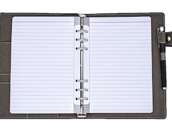 PAPETUUM linierte Ringbucheinlagen A5 für FILOFAX | Websters | Kikki K | Obpacher | TimeSystem 6-fach Lochung 100 Blatt 100g