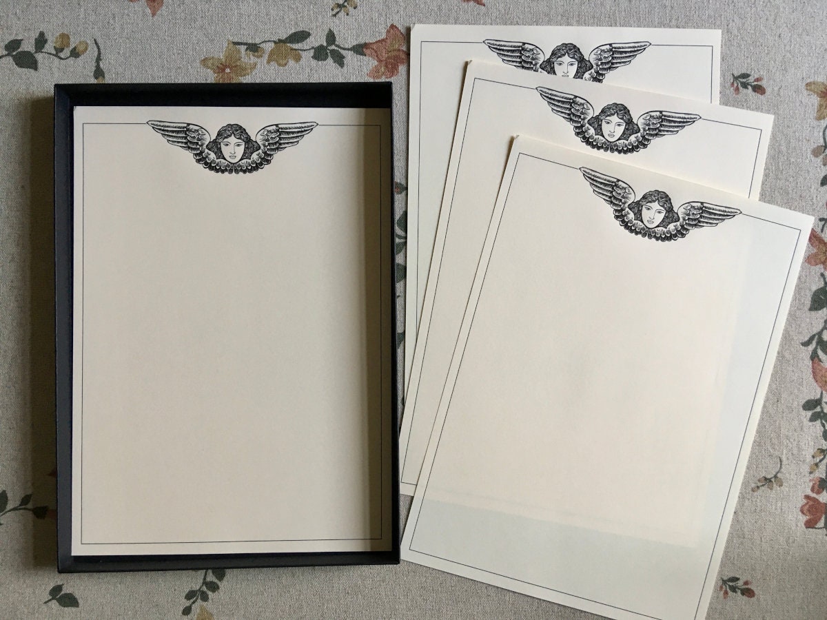 Angel Classical Illustration Victorian Style Writing Paper Set With ...