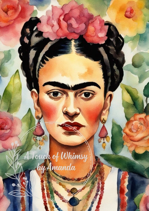 Watercolor Frida Kahlo Decoupage Rice Paper A4