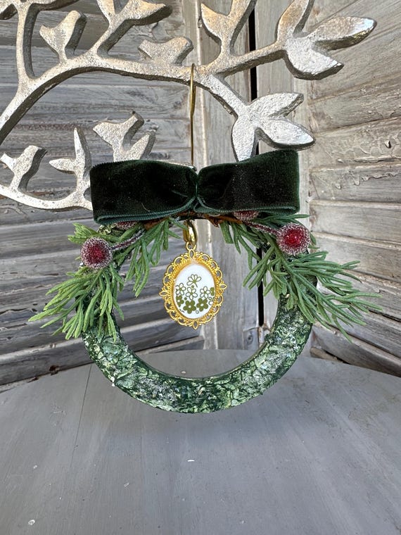 Handmade Custom Broken China Christmas ornament, choose any pattern