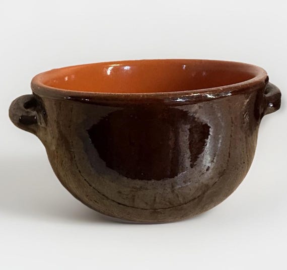 De Silva Terre D'umbria Italy Rustic Terracotta Bowl With Handles Set of 4