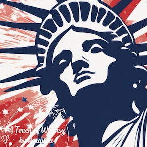 American Statue of Liberty Patriotic Decoupage Tissue Paper and  A4 Rice Paper