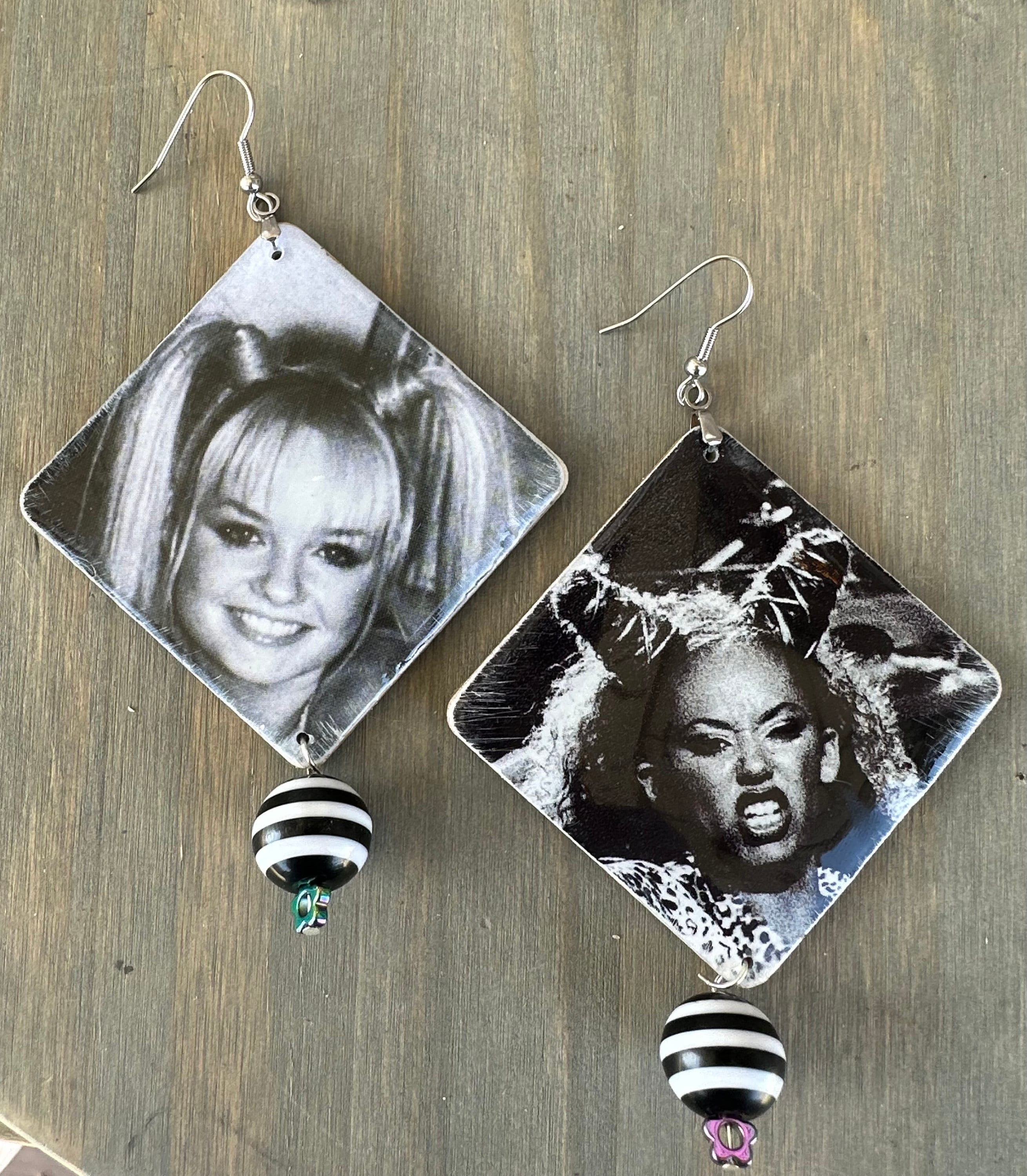 Spice Girls statement earrings Baby and Scary Spice