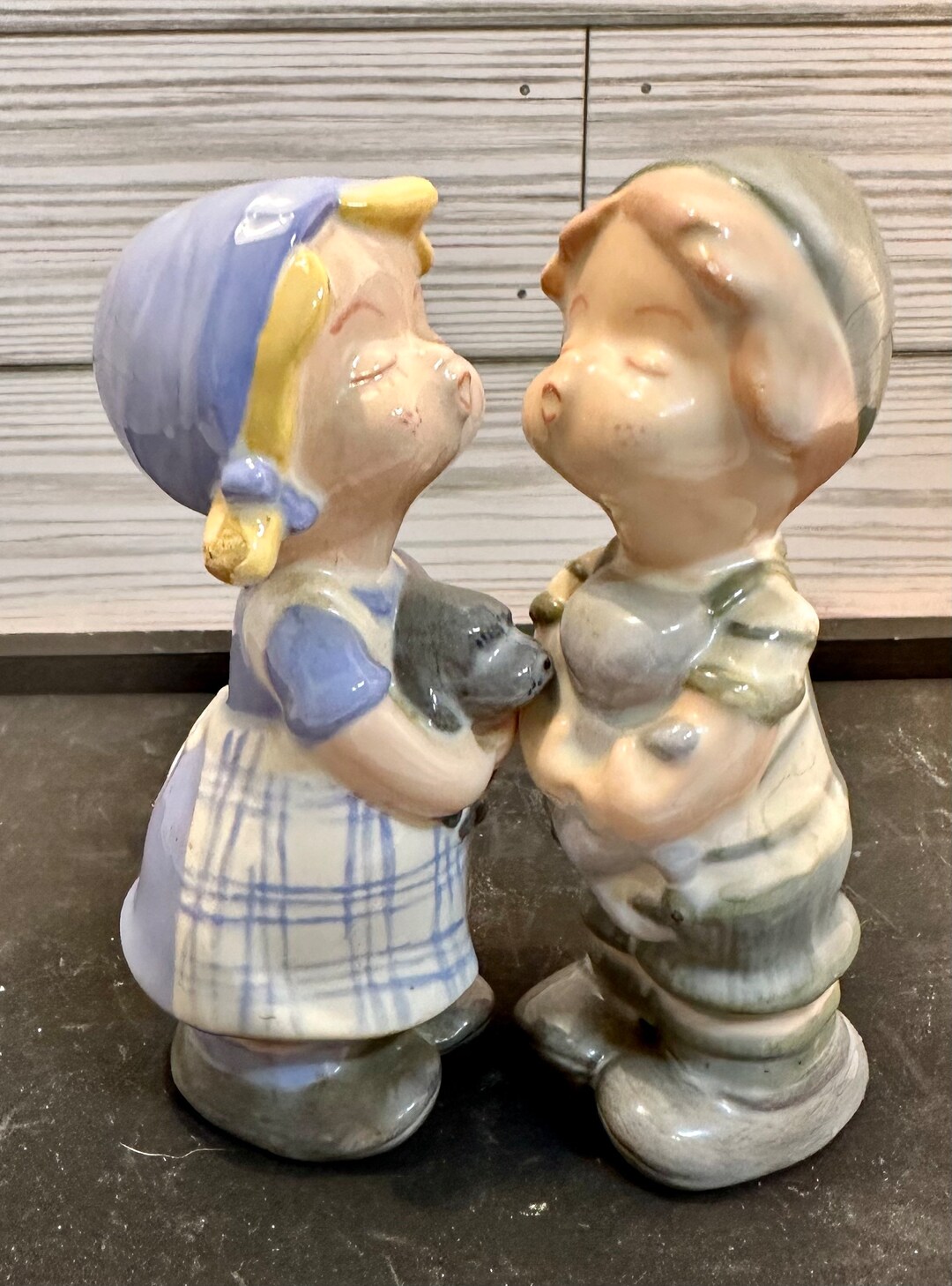 Vintage Dutch Kissing Figurines Etsy