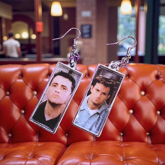 Friends Tv Show Drop Resin and Silver Earrings