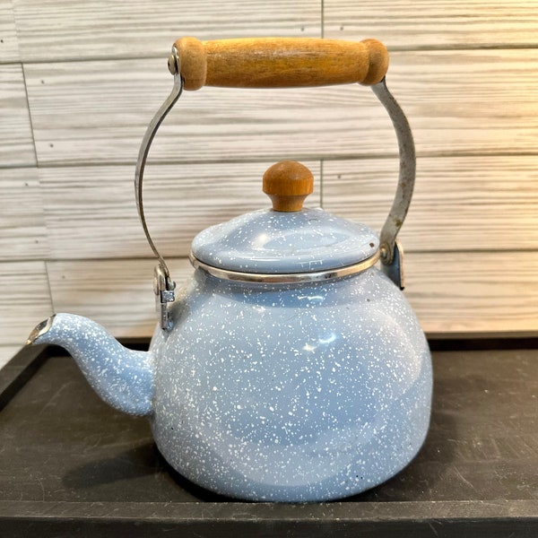 Blue Tea Kettle Etsy