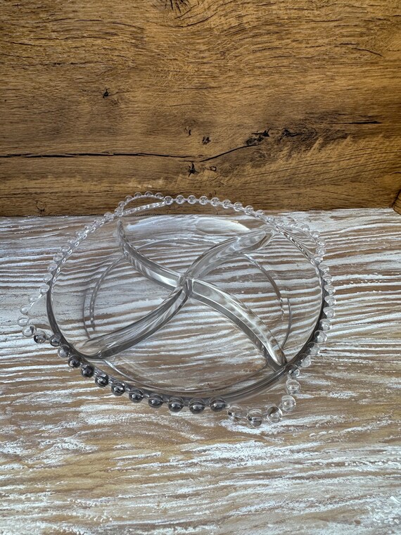 Vintage Imperial Candlewick 4 Part Relish Dish