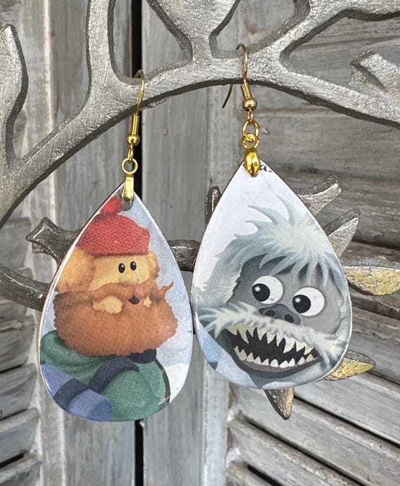 Rudolph the Red Nosed Reindeer Little Golden Book Earrings