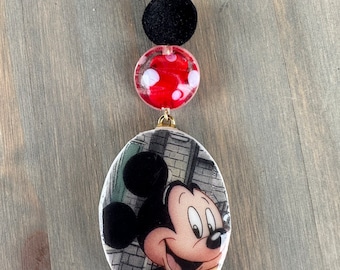 Mickey Mouse Broken china pendant necklace