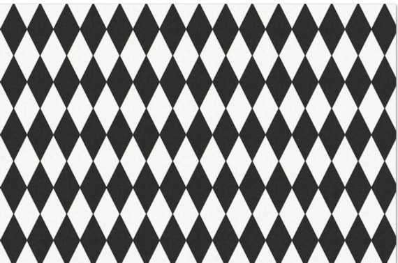Harlequin Black and White Decoupage Tissue Paper