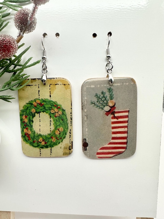 1958 Family Circle Christmas Earrings