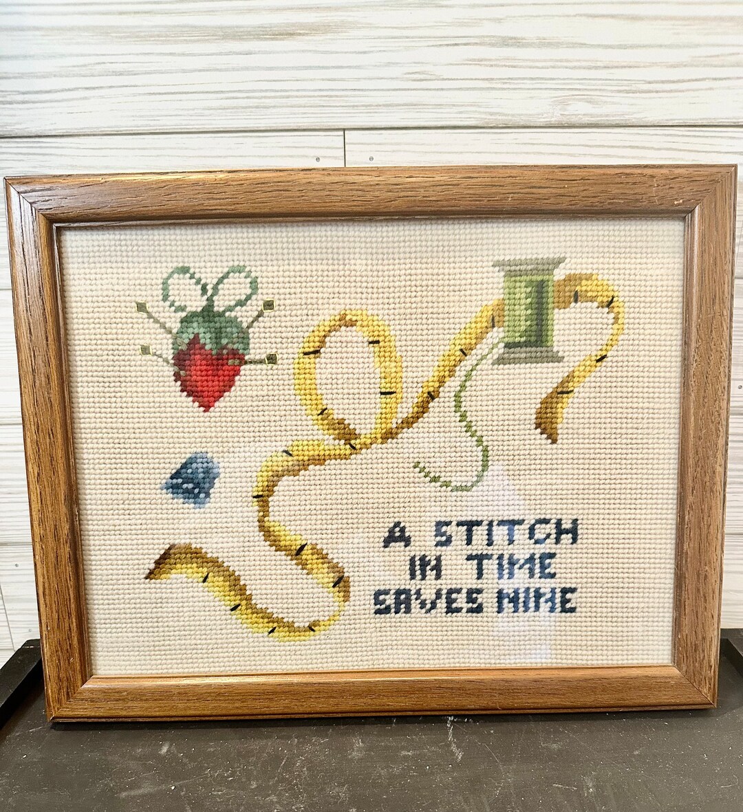 Vintage Needlepoint Sewing Themed 8x10 Etsy